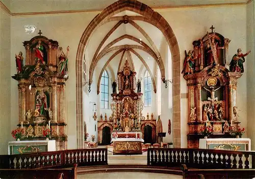 AK / Ansichtskarte  Zell_Harmersbach Wallfahrtskirche Maria zu den Ketten Hochaltar und Seitenaltaere