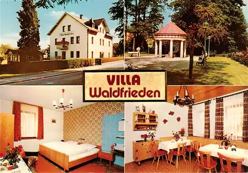 AK / Ansichtskarte 73936799 Bad_Alexandersbad Villa Waldfrieden Pavillon Zimmer Gaststube