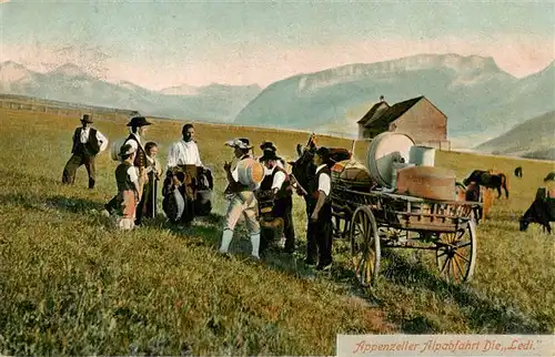 AK / Ansichtskarte 73936859 Landwirtschaft Appenzeller Alpabfahrt Die Ledi