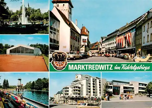 AK / Ansichtskarte 73936948 Marktredwitz Sprudel Hallen und Freibad Ortspartien