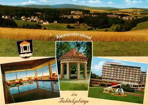 AK / Ansichtskarte 73936952 Alexandersbad_Bad Panorama Hallenbad Pavillon Kur und Sporthotel