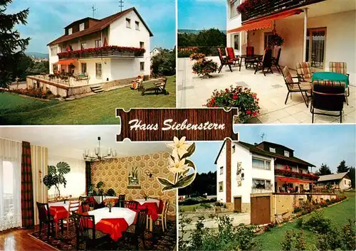 AK / Ansichtskarte  Fichtelberg_Fichtelgebirge_Bayreuth Haus Siebenstern Terrasse Gastraum