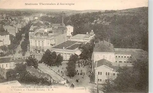AK / Ansichtskarte  Chatelguyon_63_Puy-de-Dome Stations Thermales d Auvergne Panorama Parc Théâtre Avenue Baraduc
