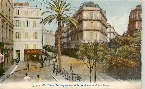 AK / Ansichtskarte  Alger_Algier_Algerie Les Cinq Avenues et Rue de Constantine