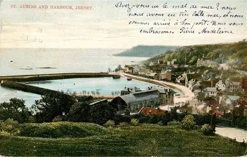 AK / Ansichtskarte  Saint_Aubins and Harbour Kuestenpanorama Hafen