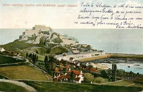 AK / Ansichtskarte  Mont_Orgueil_Jersey_UK and Harbour Gorey