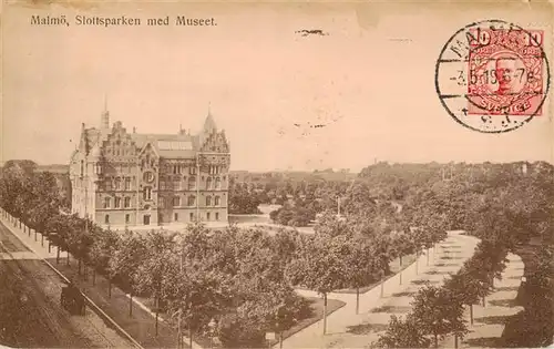 AK / Ansichtskarte  Malmoe_Sweden Slottsparken med Museet