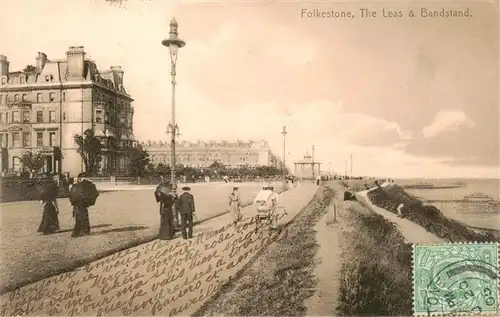 AK / Ansichtskarte  Folkestone_UK The Leas and Bandstand