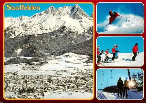 AK / Ansichtskarte 73937084 Saalfelden_Steinernes_Meer_AT Fliegeraufnahme Skilifte Langlauf Rodelbahnen Eislaufbahn