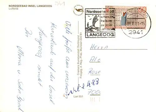 AK / Ansichtskarte  Langeoog_Nordseebad Fliegeraufnahme