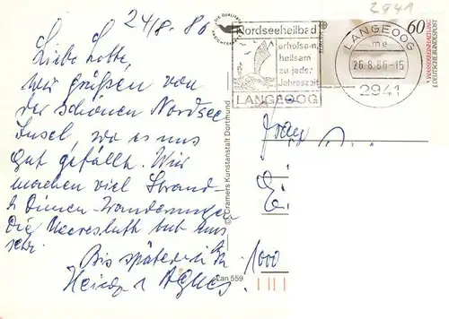 AK / Ansichtskarte  Langeoog_Nordseebad Brandungsbad Fliegeraufnahme Duenen Pirolatal MS Langeoog Ortsmotiv Inselbahn