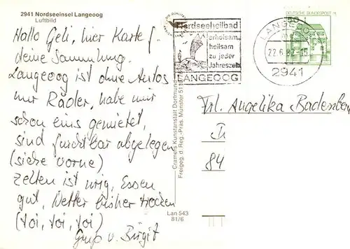 AK / Ansichtskarte  Langeoog_Nordseebad Fliegeraufnahme mit Anleger