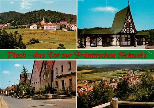 AK / Ansichtskarte 73937180 Plech Panorama Fachwerkhaus Strasse Ortsansicht