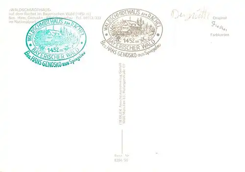 AK / Ansichtskarte  Rachel-Waldschmidthaus_1452m_Spiegelau Ansicht