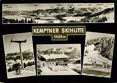 AK / Ansichtskarte  Kempten_Allgaeu Kemptner Skihuette am Bolsterlanger Horn