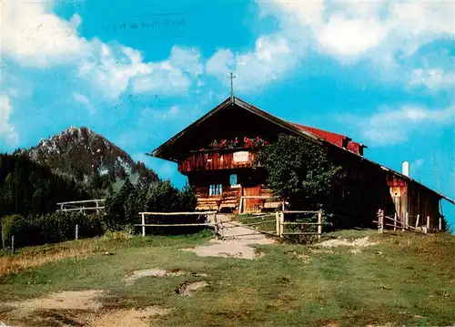 AK / Ansichtskarte  Aueralm_Auer-Alm_1300m_Bad_Wiessee Berggasthof Auer Alm mit Fockenstein