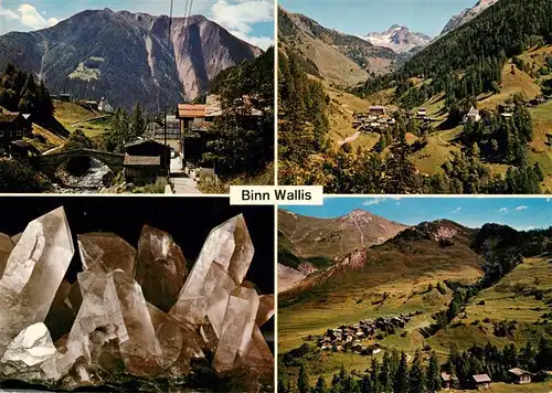 AK / Ansichtskarte  Binn_VS Seilbahn Panorama Stalagniten Fliegeraufnahme