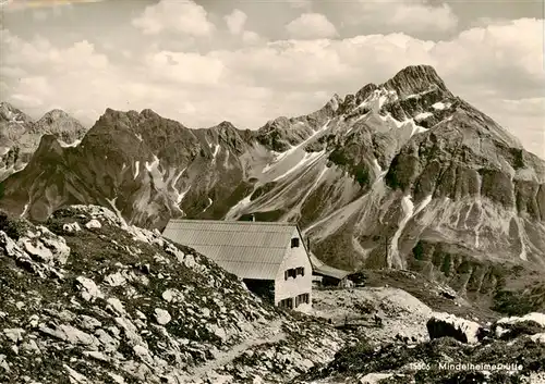 AK / Ansichtskarte  Mindelheimerhuette_2058m_Schafalpkopfgruppe_Oberstdorf in der Schafalpgruppe mit Biberkopf