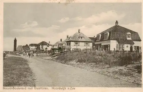 AK / Ansichtskarte  Noordwijk_aan_Zee_Nordwijk_NL Noord Boulevard met Vuurtoren