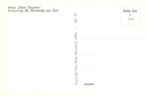 AK / Ansichtskarte  Noordwijk_aan_Zee_Nordwijk_NL Huize Klein Stapelen