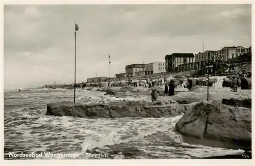 AK / Ansichtskarte 73937306 Wangerooge_Wangeroog_Nordseebad Sturmflut