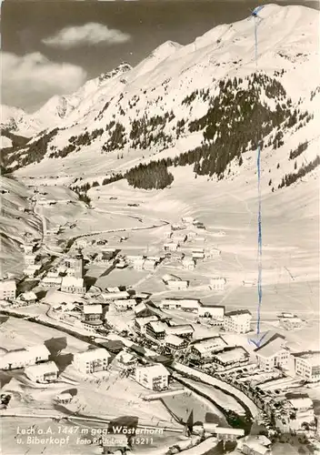 AK / Ansichtskarte  Lech_Vorarlberg Fliegeraufnahme mit Woesterhorn und Biberkopf