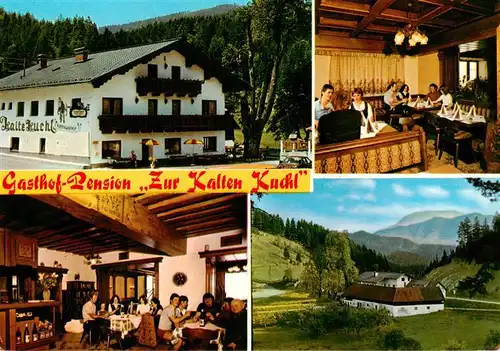 AK / Ansichtskarte 73937429 Kuchl_Salzburg_AT Gasthof Pension Zur Kalten Kuchl Gastraeume Panorama