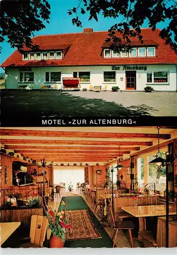 AK / Ansichtskarte 73937486 Oldershausen_Northeim Motel Zur Altenburg Gastraum