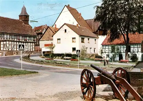 AK / Ansichtskarte 73937493 Uslar_Solling Anlagen mit Rathaus