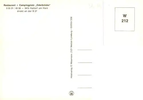 AK / Ansichtskarte  Hattorf_Harz Restaurant Campingplatz Oderbruecke