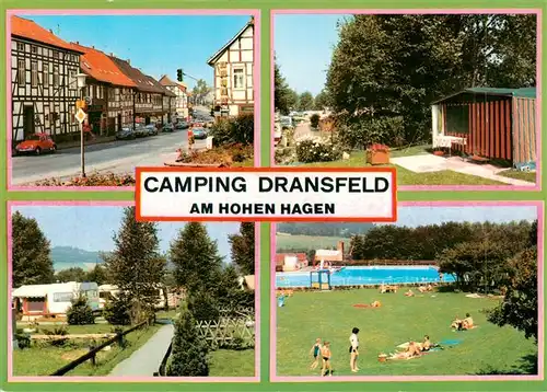 AK / Ansichtskarte  Dransfeld Campingplatz Am Hohen Hagen Schwimmbad