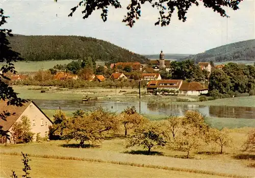 AK / Ansichtskarte  Lippoldsberg mit Pension Weserblick