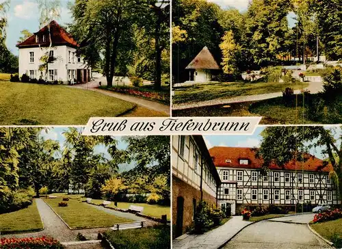 AK / Ansichtskarte 73937524 Tiefenbrunn_Goettingen Schalksmuehle Parkpartien Fachwerkhaus