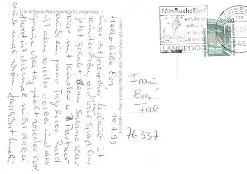 AK / Ansichtskarte  Langeoog_Nordseebad Duenen Sonnenhof Wasserturm Am Strand