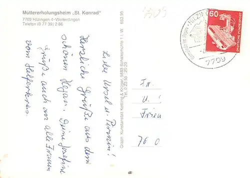 AK / Ansichtskarte 73937560 Weiterdingen_Hilzingen Muettererholungsheim St Konrad