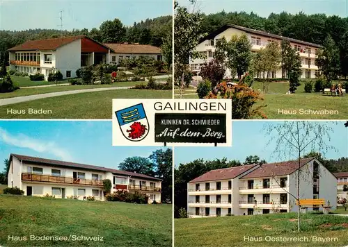 AK / Ansichtskarte  Gailingen_Singen_BW Kliniken Dr Schmieder mit den Haeusern Baden Schwaben Bodensee und Oesterreich Bayern