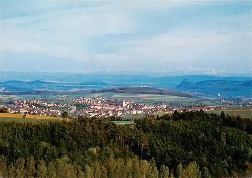 AK / Ansichtskarte 73937588 Engen_Hegau Panorama mit Bodensee und Schweizer Alpen