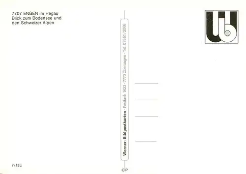 AK / Ansichtskarte  Engen_Hegau Panorama mit Bodensee und Schweizer Alpen
