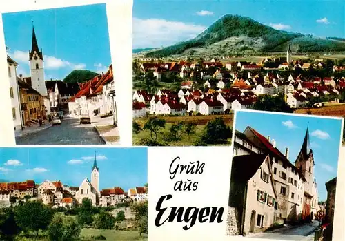 AK / Ansichtskarte  Engen_Hegau Kirche Panorama Gasse