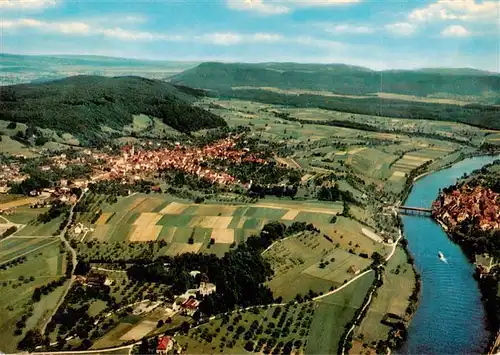 AK / Ansichtskarte 73937596 Gailingen_Singen_BW Fliegeraufnahme mit Diessenhofen und Schloss Rheinburg