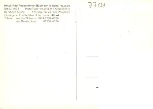 AK / Ansichtskarte  Buesingen_Hochrhein_BW Hotel Alte Rheinmuehle Gastraum