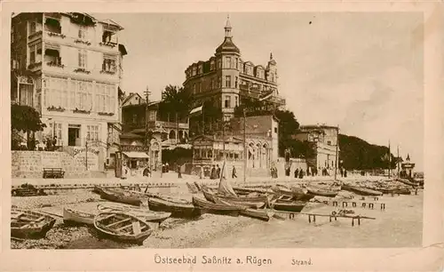 AK / Ansichtskarte  Sassnitz_Ostseebad_Ruegen Strandpartie