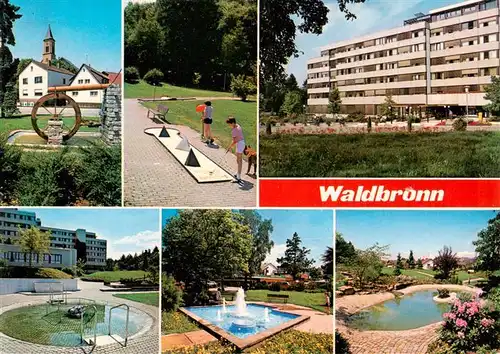 AK / Ansichtskarte 73937615 Waldbronn_Albtal Wasserrad Minigolf Thermalbad Teilansichten