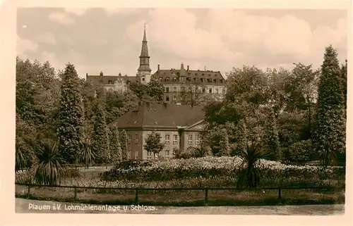 AK / Ansichtskarte Plauen__Vogtland Lohmuehlenanlage und Schloss 