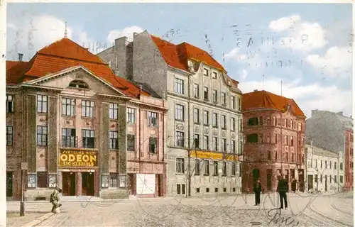 AK / Ansichtskarte Ostrava_Maehrisch_Ostrau_CZ Bahnhofstrasse mit Odeon Lichtspielhaus 