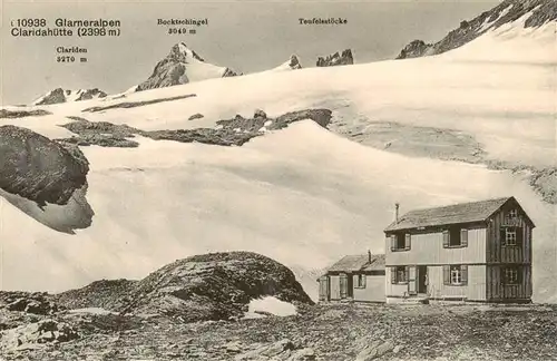 AK / Ansichtskarte  Linthal__GL Claridahuette Glarner Alpen