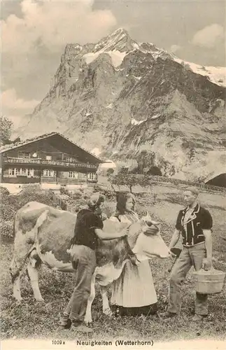 AK / Ansichtskarte  Wetterhorn_3236m_Lauterbrunnen_BE Bergbauern