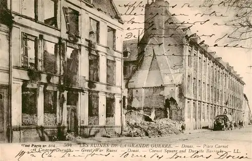 AK / Ansichtskarte  Douai_59_Nord Place Carnot Ruines de la Grande Guerre Truemmer 1. Weltkrieg