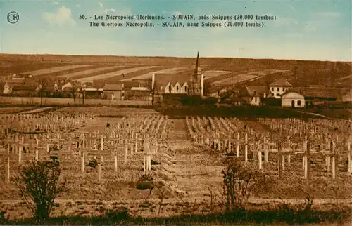 AK / Ansichtskarte  Souain-Perthes-les-Hurlus_51_Marne Les Nécropoles Glorieuses Soldatenfriedhof