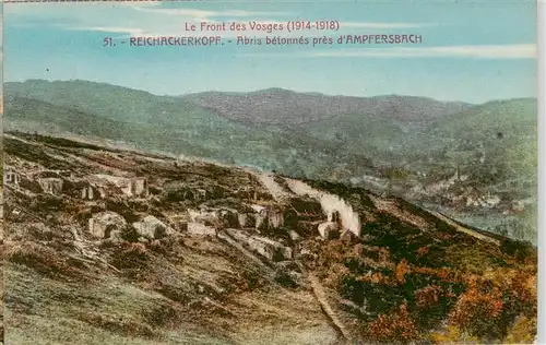 AK / Ansichtskarte  Reichackerkopf_Reichsackerkopf_Munster_68_Alsace Abris bétonnés près d Ampfersbach Front des Vosges Kriegsschauplatz 1. Weltkrieg